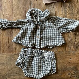 Rylee & Cru Green Gingham Set - perfect condition